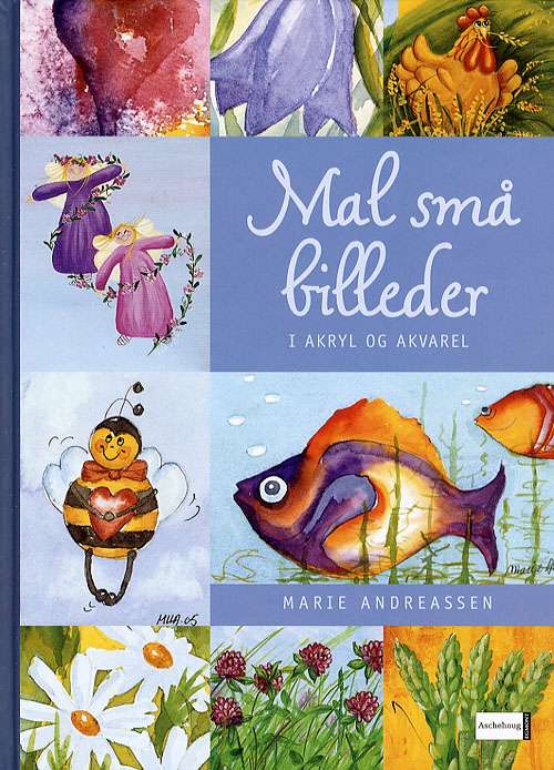 Mal små billeder i akryl og akvarel
