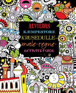 Alvildas kæmpestore krusedulle-male-tegne-aktivitetsbog