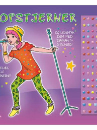 Popstjerner (malebog m. diamantstickers) - sæt á 3 stk. Pris pr. stk. 29