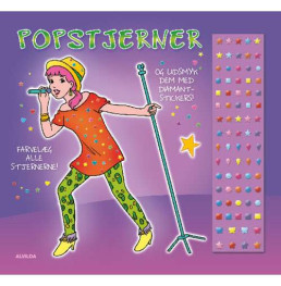 Popstjerner (malebog m. diamantstickers) - sæt á 3 stk. Pris pr. stk. 29