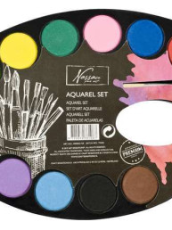 Akvarelsæt med palette