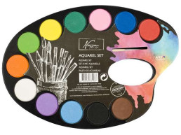 Akvarelsæt med palette