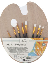 Palette med 8 pensler